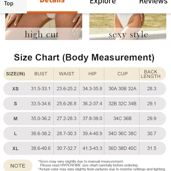 HYPERFIRE Sexy Halter Criss Cross Cut Out One Piece Bathing Suit.
Size M - Picture 11 of 11